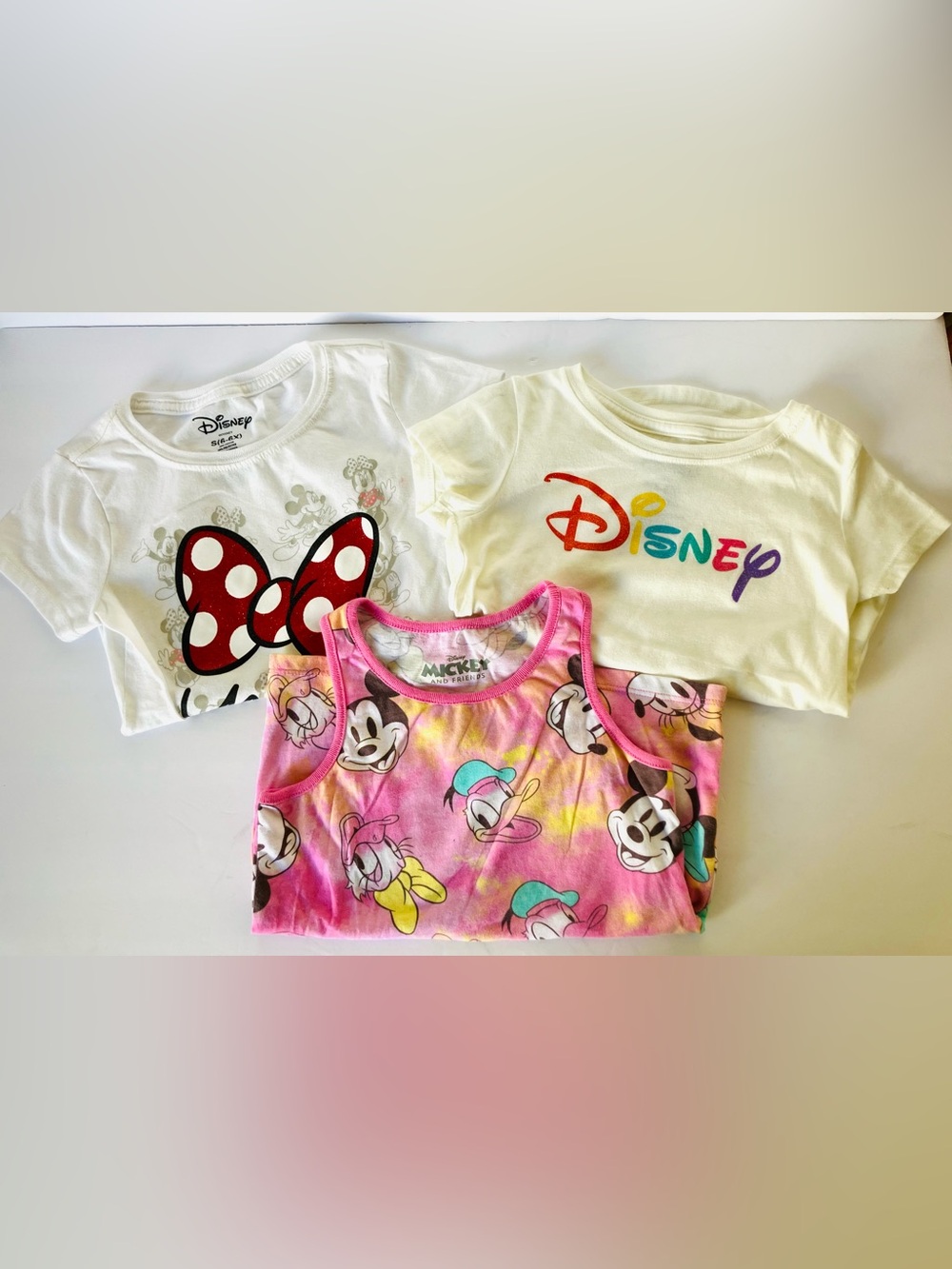 Lot of 3 Disney T Shirts Little Girls Size 6-6X